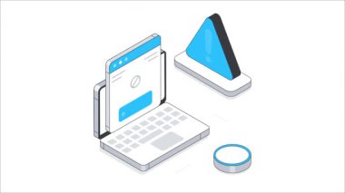 Erişim Reddedilmiş Isometric Animasyon. MP4 Dosyası