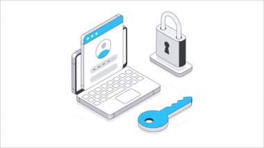 Vpn Isometric Animasyon sunuyor. MP4 Dosyası