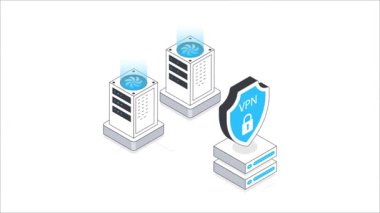 Siber Güvenlik Isometric Animasyon. MP4 Dosyası