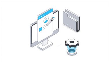 Veri doğrulama Isometric Animasyon. MP4 Dosyası