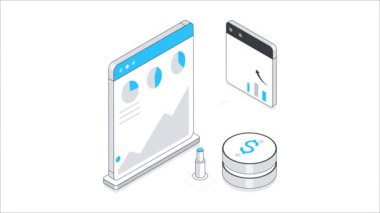 Piyasa Büyümesi Isometric Animasyon. MP4 Dosyası