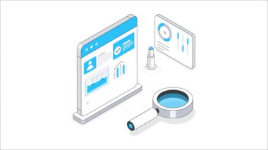 Pazar Araştırması Isometric Animasyon. MP4 Dosyası