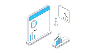 Büyüme Çizelgesi Isometric Animasyon. MP4 Dosyası