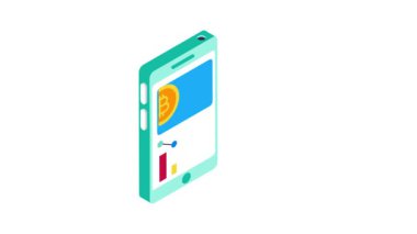 Bitcoin Ticaret Uygulaması Animasyon MP4 dosyası