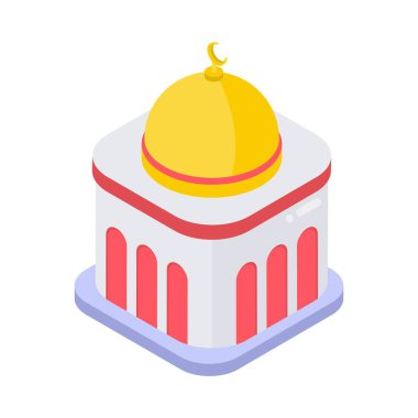 Cami İsometric vektör çizimi 