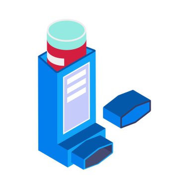 Inhaler   Isometric Vector Illustration 