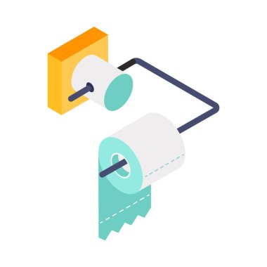 Tissue Roll   Isometric Vector Illustration 