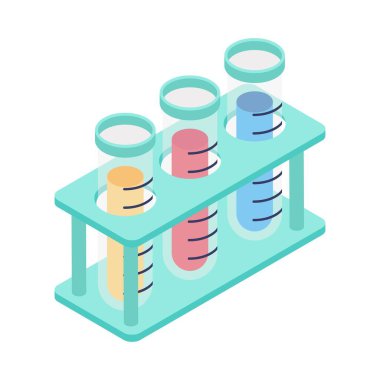 Lab Tubs   Isometric Vector Illustration 