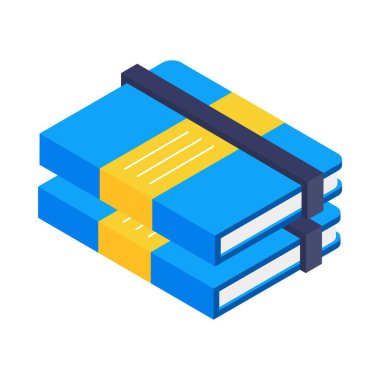 Notepads Isometric vector Illustration 