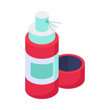 Spray Colors  Isometric vector Illustration 