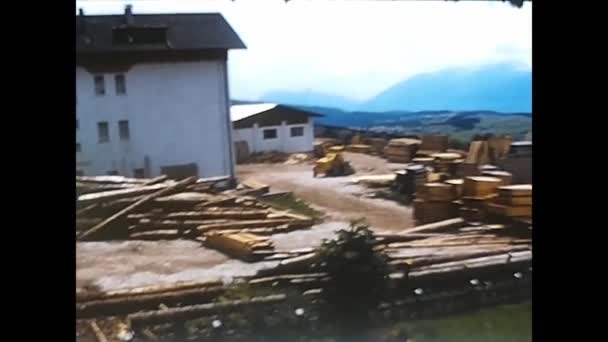Munich Germany Marking 1970 Лісова Промисловість Важким Транспортним Засобом Переміщення — стокове відео