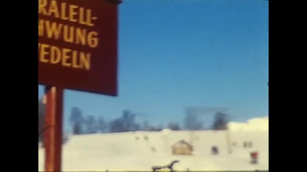 Seefeld Austrien December 1970 Tecken Skidort Austrien Och Semesterorten Talet — Stockvideo