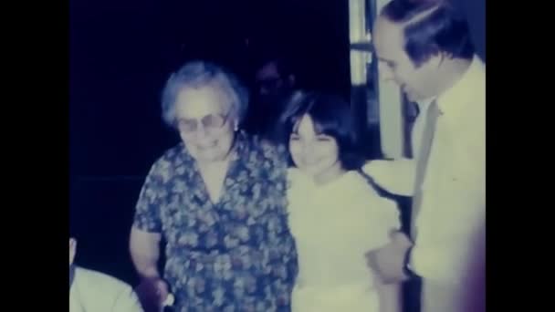 Palermo Włochy Maj 1970 Przyjęcie Urodzinowe Dla Małej Dziewczynki Domu — Wideo stockowe