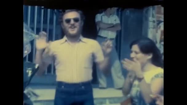 Palermo Włochy Kwiecień 1970 Ludzie Dopingujący Egzamin Studia Latach Tych — Wideo stockowe