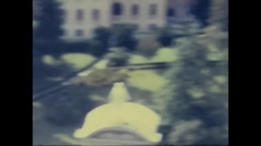 Roma, İtalya Nisan 1970: 70 'lerde Vatikan Bahçeleri
