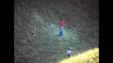 Palermo, İtalya Haziran 1970: Erkekler 70 'lerde futbol oynuyor