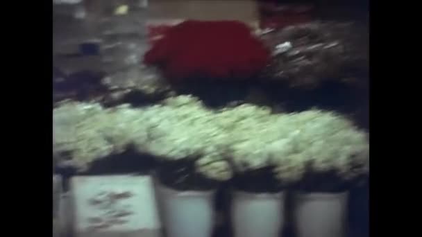 Frankfurt Almanya Mayıs 1970 1970 Lerde Frankfurt Çiçek Toptan Satış — Stok video