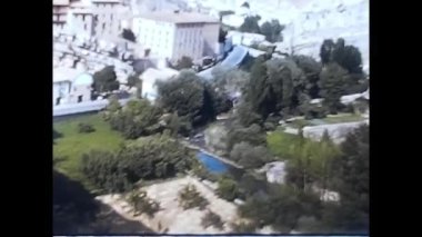 Madrid, İspanya Haziran 1970: 70 'lerde bir İspanyol şehrinin manzarası