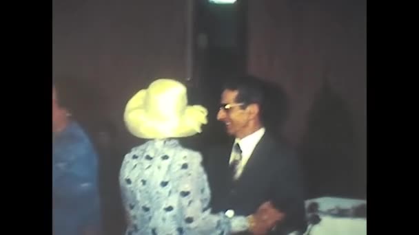 Palermo Italy December 1970 Married Couple Dance Restaurant 70S — Video
