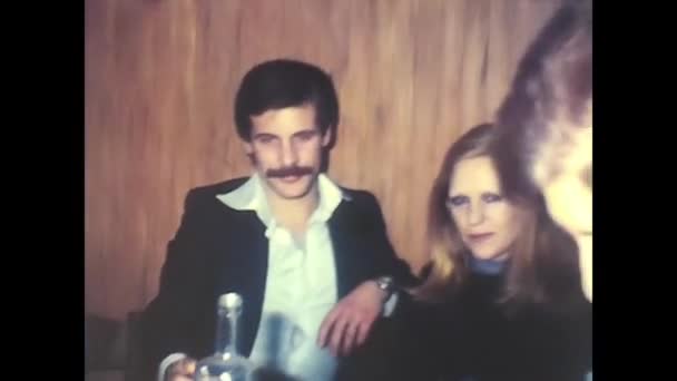 Palermo Italy December 1970 Bride Groom Give Favors Souvenir Wedding — Stok video