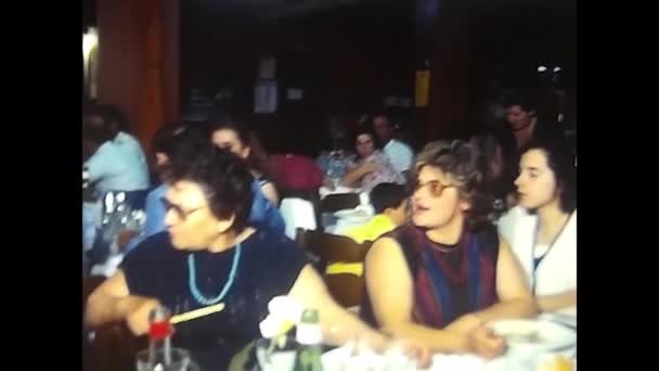 Palermo Italy May 1980 People Eat Converse Celebrate Young Girl — Video Stock