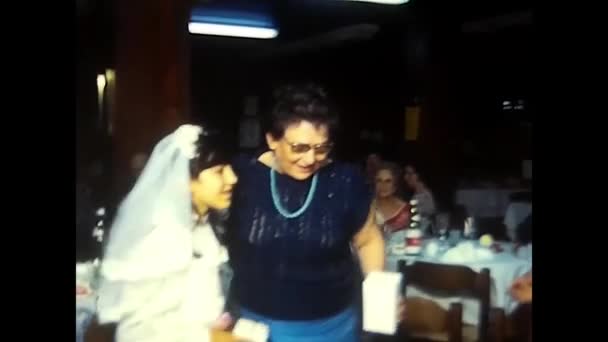 Palermo Italy May 1980 People Eat Converse Celebrate Young Girl — Video Stock