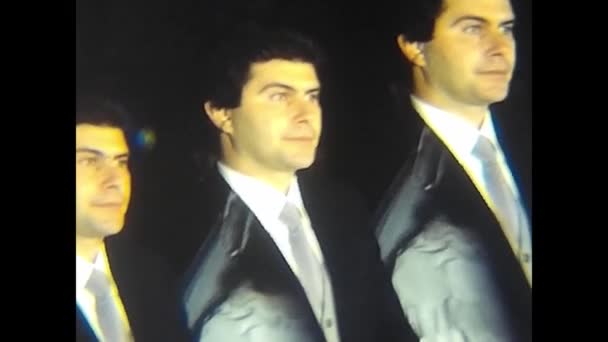 Messina Ιταλία Δεκέμβριος 1980 Βιντεοσκοπήσεις Του Γαμπρού Και Της Νύφης — Αρχείο Βίντεο