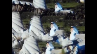 palermo, italy may 1980: A girl in a park in the 80s