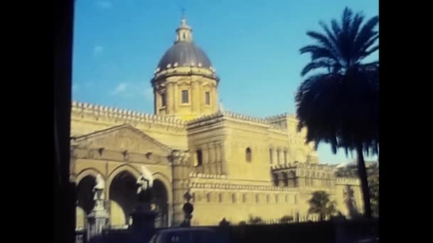 Palermo Italy December 1980 Cathedral Palermo 80S — Vídeo de stock