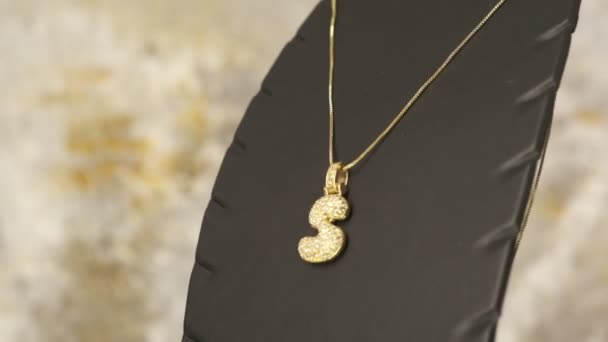 Luxe Gouden Diamanten Sieraden — Stockvideo