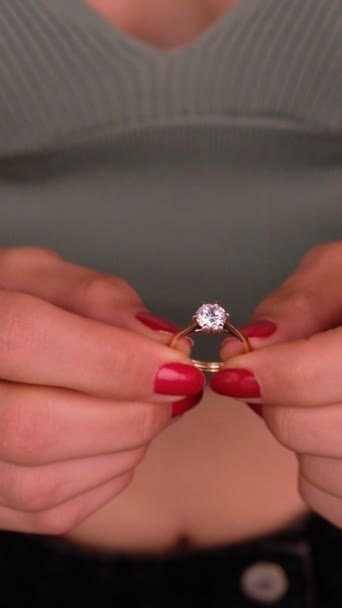 Luxury Gold Diamond Jewelery — Videoclip de stoc
