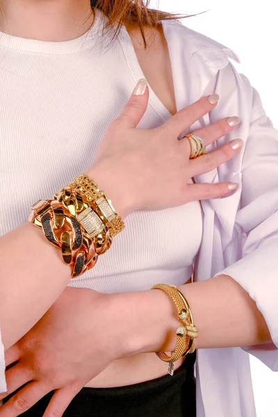 Luxury Gold Diamond Jewelery — Stockfoto