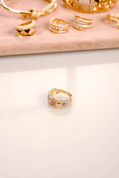 Joyas Oro Diamantes Lujo — Foto de Stock