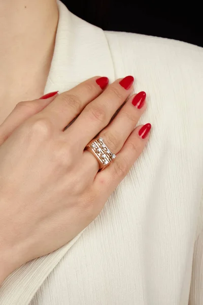 Luxury Gold Diamond Jewelery — Foto Stock