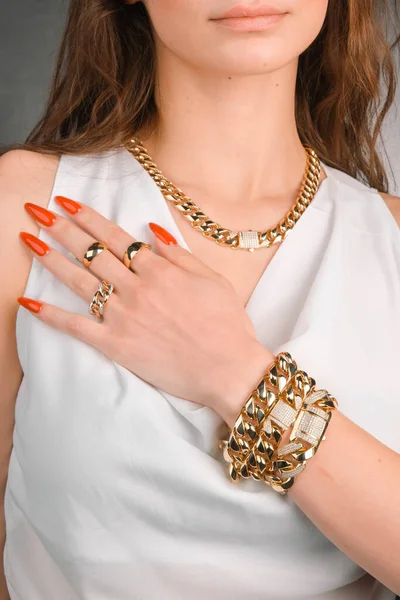 Luxury Gold Diamond Jewelery — Stock fotografie