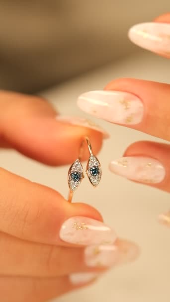 Luxury Gold Diamond Jewelery — Stock video