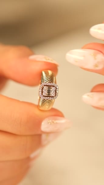 Luxury Gold Diamond Jewelery — Vídeos de Stock