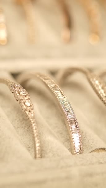 Luxury Gold Diamond Jewelery — Wideo stockowe