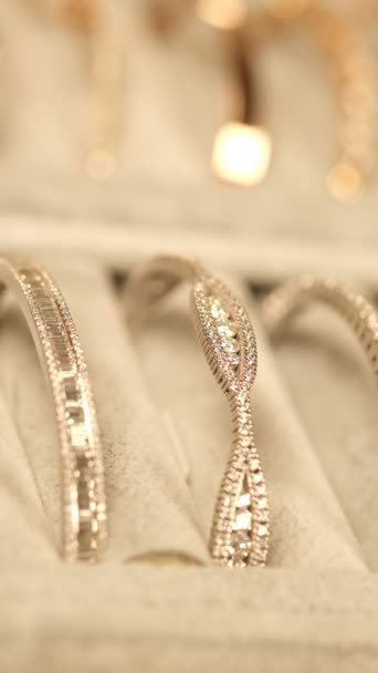 Luxury Gold Diamond Jewelery — Stok video