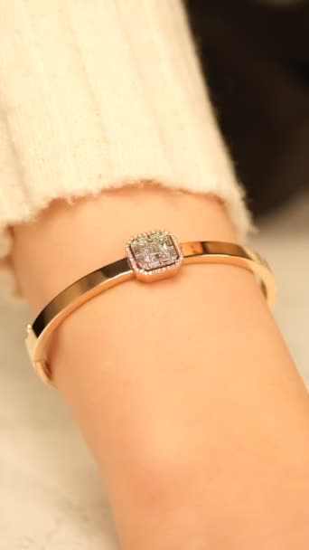 Luxusní Zlato Diamantové Šperky — Stock video