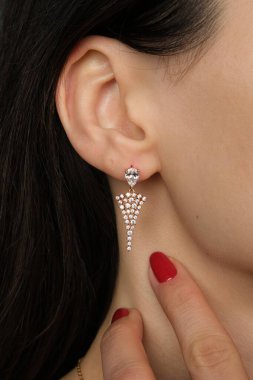 Zarif mücevherler, değerli taşlar takılmış mücevherler.. 