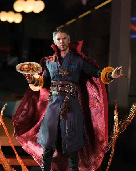 stock image dr. strange figure, dr strange has meal, special collection figure