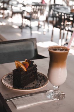 lezzetli kahve ve kek