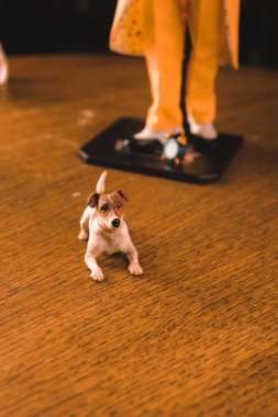 Maske ve köpek mayonez figürü, özel koleksiyon figürü.