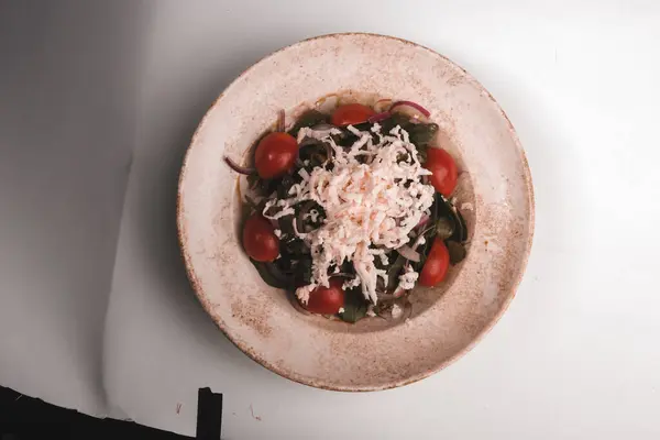 Πιάτο Σαλάτα Ανάμεικτα Λαχανικά — Φωτογραφία Αρχείου