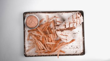 Lezzetli et eti, Türk kebap, sandviç dürümü.