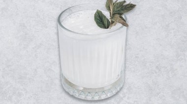 Türk Ayran içmek veya Kefir / ayran yoğurt ile yapılan.