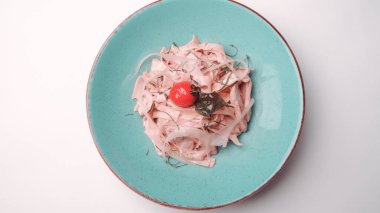 Lezzetli soslu lezzetli klasik İtalyan makarnası..