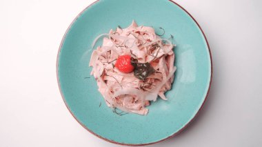 Lezzetli soslu lezzetli klasik İtalyan makarnası..