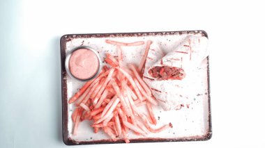 Lezzetli et eti, Türk kebap, sandviç dürümü.